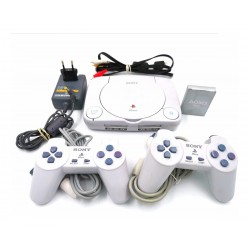 Consola Playstation One + 2 Controles + 3 Juegos De Regalo